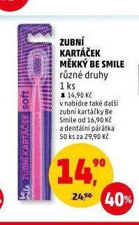 ZUBNÍ KARTÁČEK MĚKKÝ BE SMILE