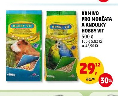 KRMIVO PRO MORČATA A ANDULKY HOBBY VIT