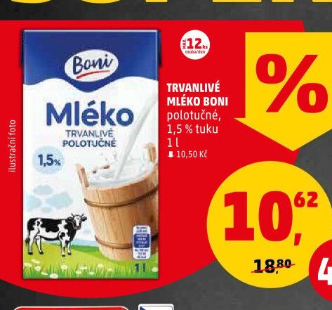 TRVANLIVÉ MLÉKO BONI