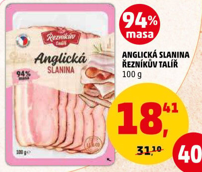 Anglická slanina Řezníkův talíř