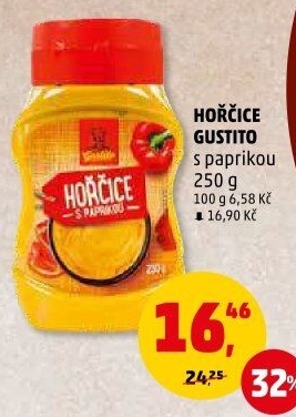 Hořčice s paprikou Gustito