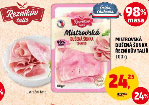 Mistrovská dušená šunka Řezníkův talíř