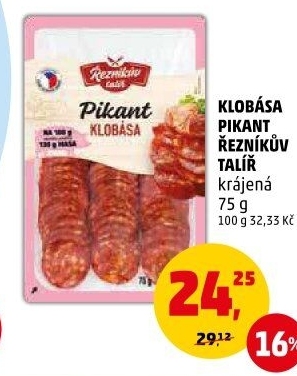 Pikantní klobása Řezníkův talíř