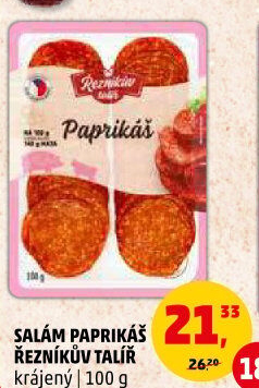 Salám Paprikáš Řezníkův talíř