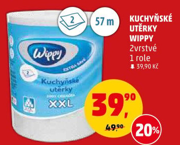 Utěrky kuchyňské 2vrstvé XXL Wippy
