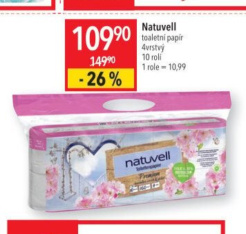 Natuvell toaletní papír 10 rolí