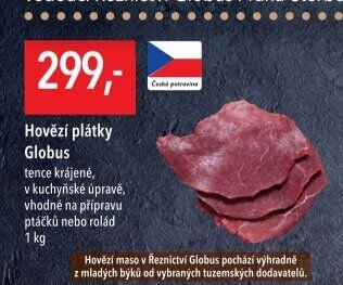 Hovězí plátky Globus