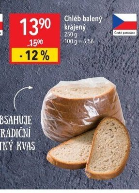 Chléb balený krájený