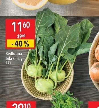 Kedlubna bílá s listy