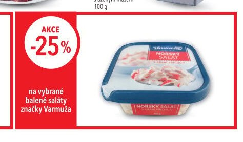 Na vybrané balené saláty značky Varmuža