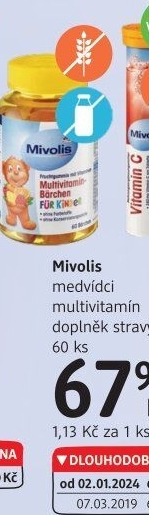 Doplněk stravy Bonbony multivitamínové Mivolis