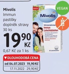 Doplněk stravy pastilky Immun Mivolis
