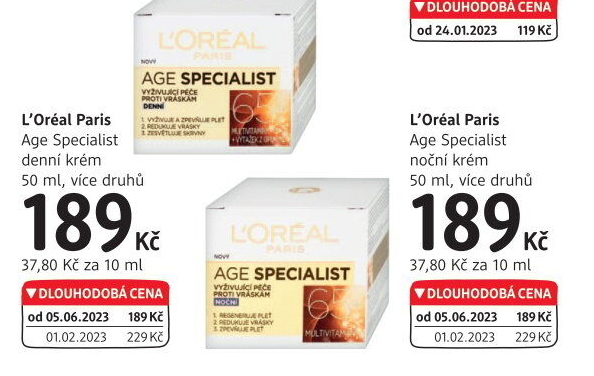 Krém pleťový proti vráskám Age Specialist L'