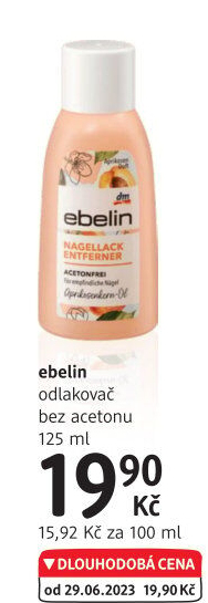 Odlakovač na nehty bez acetonu Ebelin
