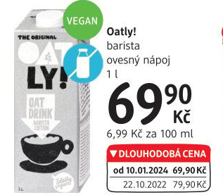 Ovesný nápoj Barista Oatly
