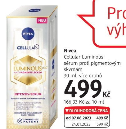 Sérum proti pigmentovým skvrnám Cellular Luminous Nivea