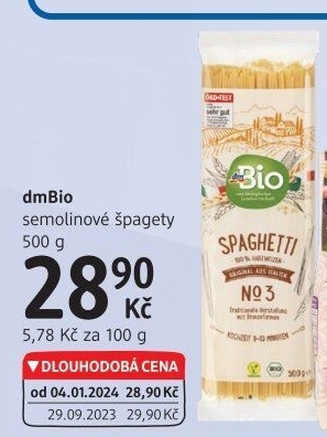 Těstoviny dm Bio