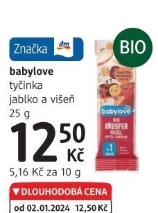Tyčinka ovocná bio Babylove
