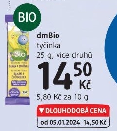 Tyčinka ovocnádm Bio