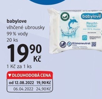 Vlhčené ubrousky dětské Babylove