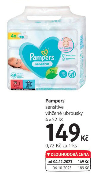 Vlhčené ubrousky dětské Pampers Sensitive