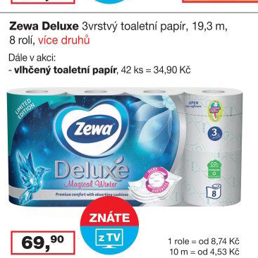 Toaletní papír 3vrstvý Deluxe Zewa