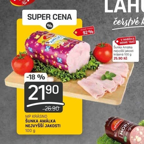 MP KRÁSNO ŠUNKA AMÁLKA NEJVYŠŠÍ JAKOSTI 100 g