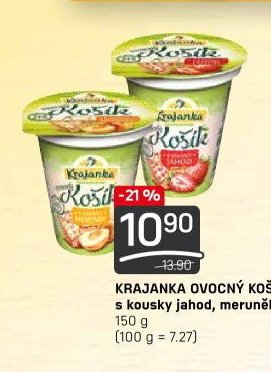 KRAJANKA OVOCNÝ KOŠÍK s kousky jahod, meruněk