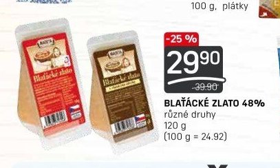 BLAŤÁCKÉ ZLATO 48% různé druhy 120 g