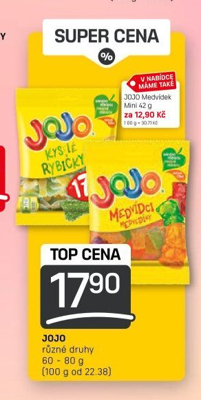 JOJO různé druhy 60 - 80 g