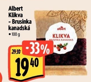 Brusinky klikvy sušené Albert