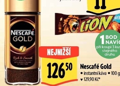 Instantní kávy Nescafé Gold