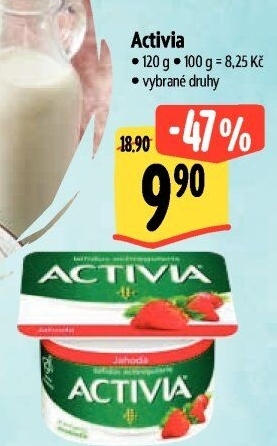 Jogurt ochucený Activia Danone