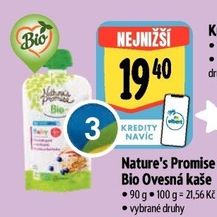Kapsička do ručičky Kašička ovesná bio Baby Nature'