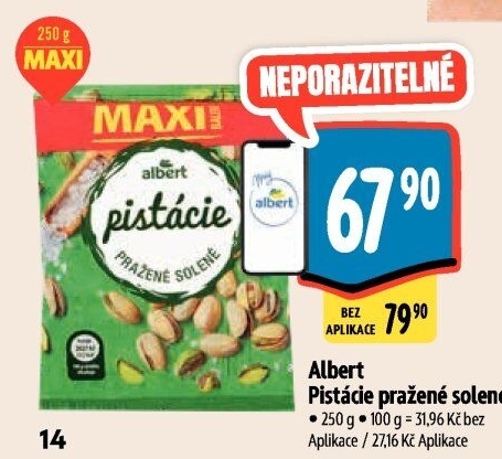 Pražené pistácie Albert