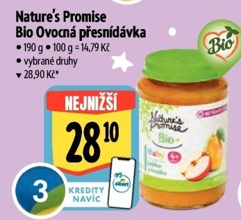 Přesnídávka ovocná Bio Baby Nature'