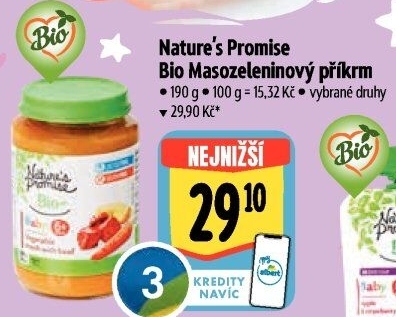 Příkrm masozeleninový Bio Baby Nature'