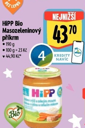 Příkrm masozeleninový Bio HiPP