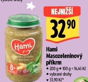 Příkrm masozeleninový Hami