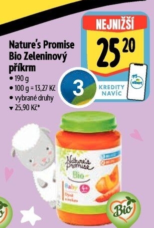 Příkrm zeleninový Bio Baby Nature'