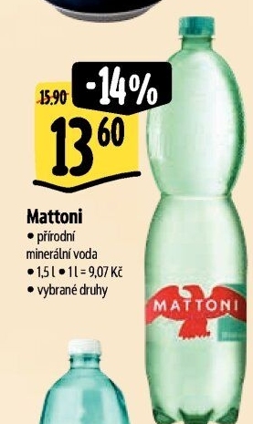 Přírodní voda Mattoni