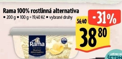 Rama rostlinná Plant Based Butter Alternative