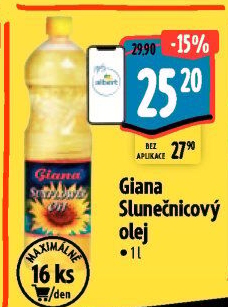 Slunečnicový olej Giana