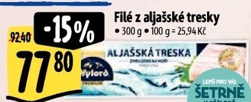 Aljašská treska filé bez kosti mražené Premium Mylord