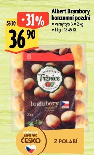 Brambory konzumní pozdní Albert