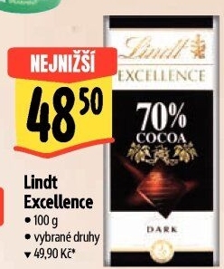 Čokoláda Excellence Lindt