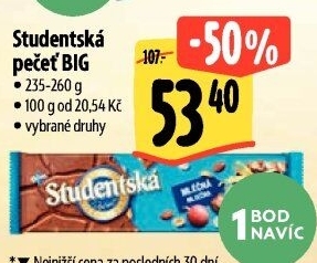 Čokoláda Studentská pečeť Orion