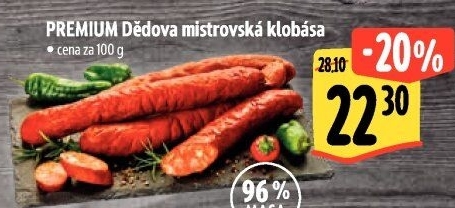 Dědova klobása mistrovská papriková Premium Albertovo uzenářství