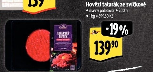 Hovězí tatarák ze svíčkové Albert Excellent