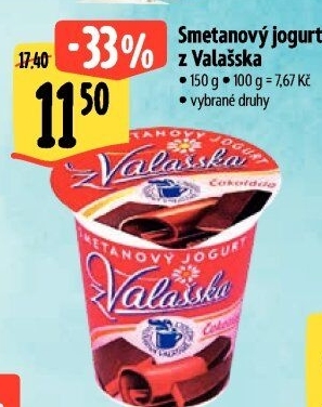 Jogurt smetanový ochucený z Valašska Mlékárna Valašské Meziříčí